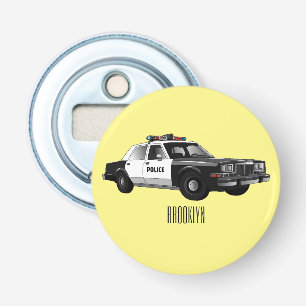 Abrebotellas Ilustracion de personalizado de coches de policía