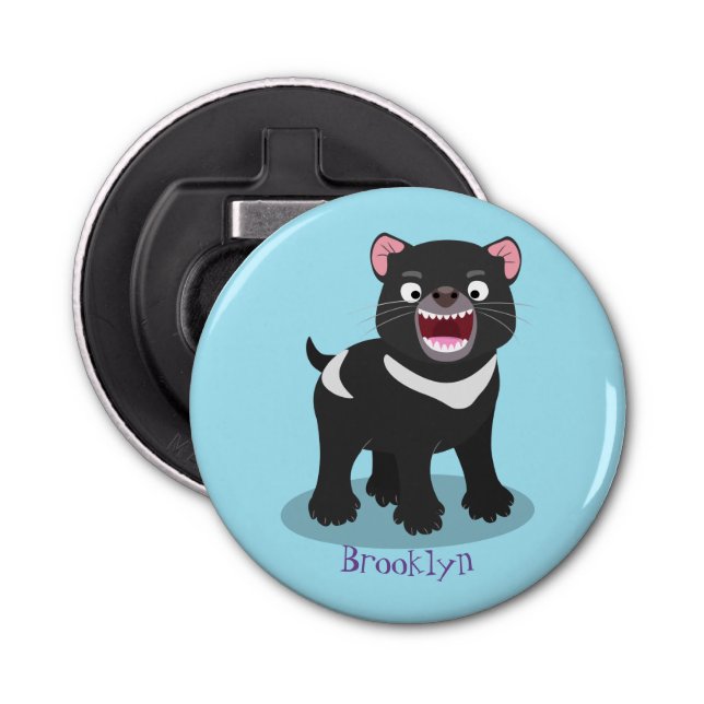 Abrebotellas Ilustracion de personalizado de demonio de Tasmani (Anverso)