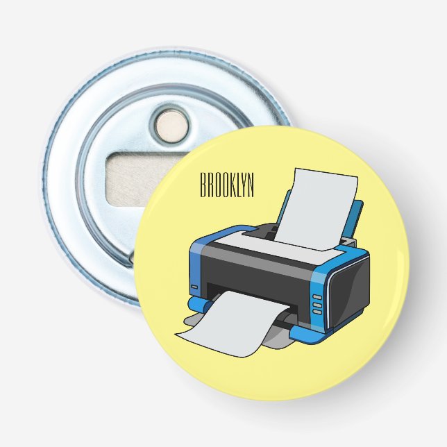 Abrebotellas Ilustracion de personalizado de impresora (Anverso)