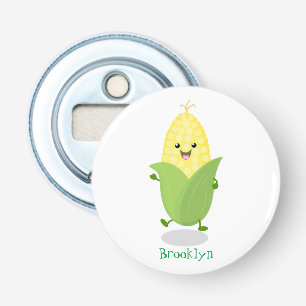 Abrebotellas Ilustracion de personalizado de maíz feliz