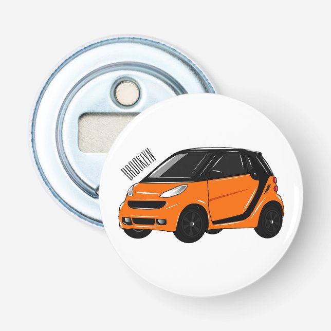Abrebotellas Ilustracion de personalizado de micro coches (Anverso)