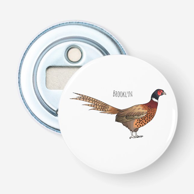 Abrebotellas Ilustracion de personalizado de pájaro de cuello a (Anverso)