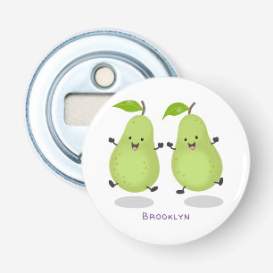 Abrebotellas Ilustracion de personalizado de par de pera cúpula
