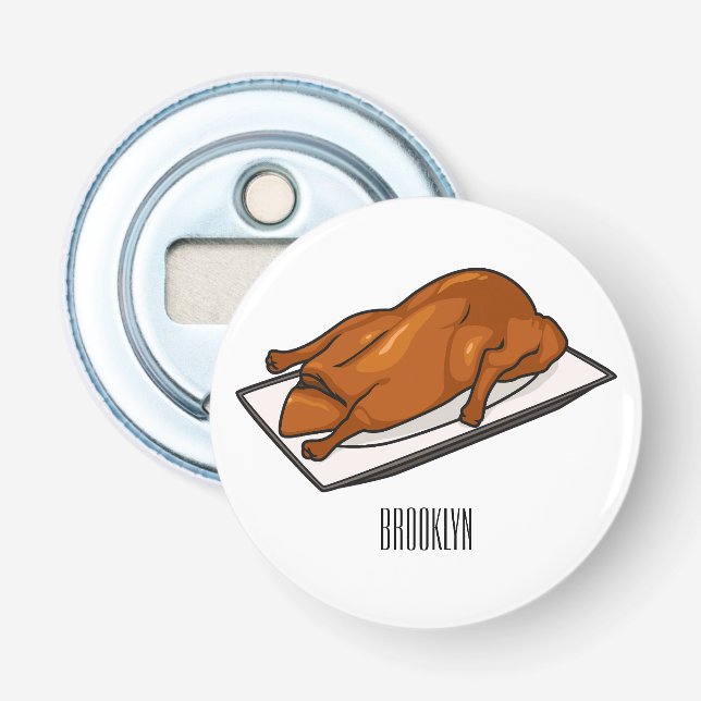 Abrebotellas Ilustracion de personalizado de pato de Peking (Anverso)