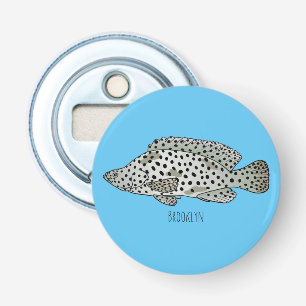 Abrebotellas Ilustracion de personalizado de peces de mero de j