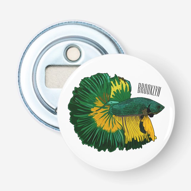 Abrebotellas Ilustracion de personalizado de pescado de lucha s (Anverso)