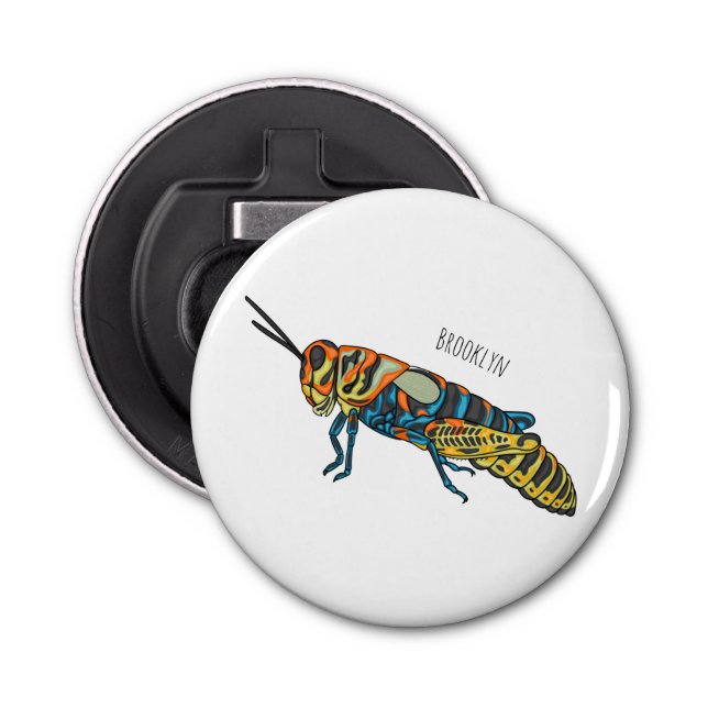 Abrebotellas Ilustracion de personalizado de saltamontes de bar (Anverso)