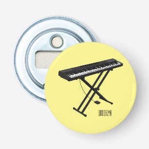 Abrebotellas Ilustracion de piano personalizado de teclado
