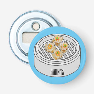 Abrebotellas Ilustracion de Shumai dim sum personalizado