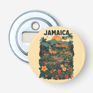 Abrebotellas Ilustración de viaje a Jamaica de estilo vintage