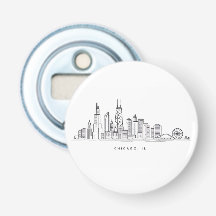 Ilustración del paisaje urbano de Chicago, IL