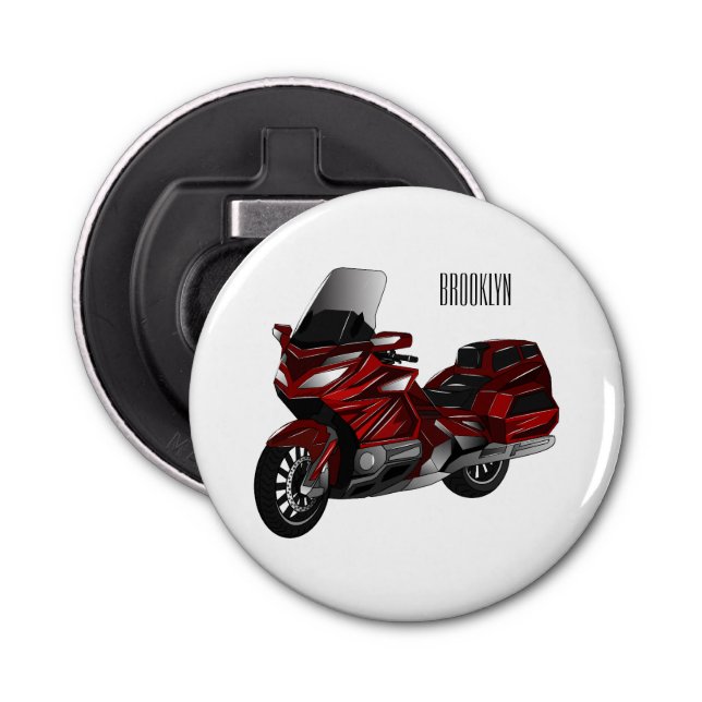 Abrebotellas Ilustracion del personalizado de motocicleta de To (Anverso)