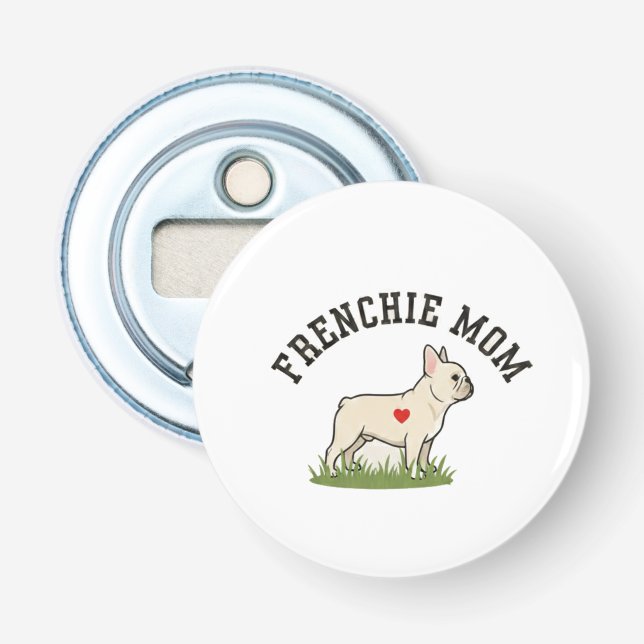 Abrebotellas Ilustración elegante de mamá Frenchie - Creativida (Anverso)
