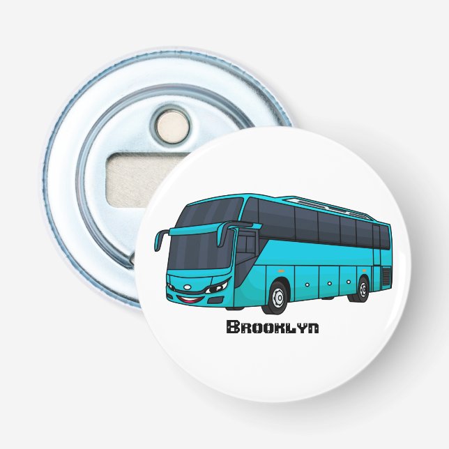 Abrebotellas Ilustracion moderno de personalizado de autobús de (Anverso)