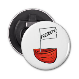 Abrebotellas Ilustracion Nautical Freedom Boat