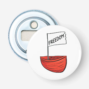 Abrebotellas Ilustracion Nautical Freedom Boat