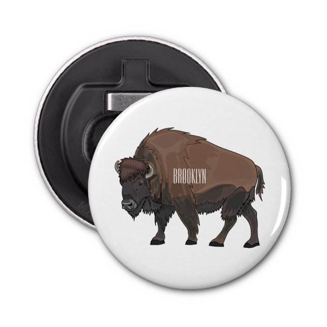 Abrebotellas Ilustracion personalizado Bison (Anverso)