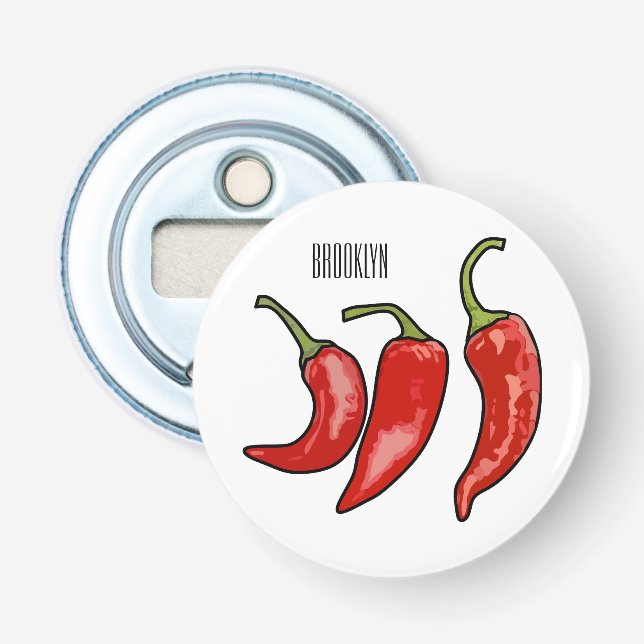 Abrebotellas Ilustracion personalizado Chili (Anverso)