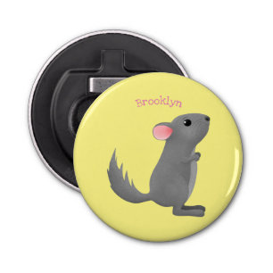 Abrebotellas Ilustracion personalizado chinchilla gris suave