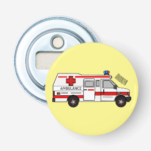 Abrebotellas Ilustracion personalizado de ambulancia