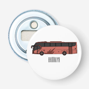 Abrebotellas Ilustracion personalizado de autobús