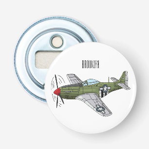Abrebotellas Ilustracion personalizado de avión militar