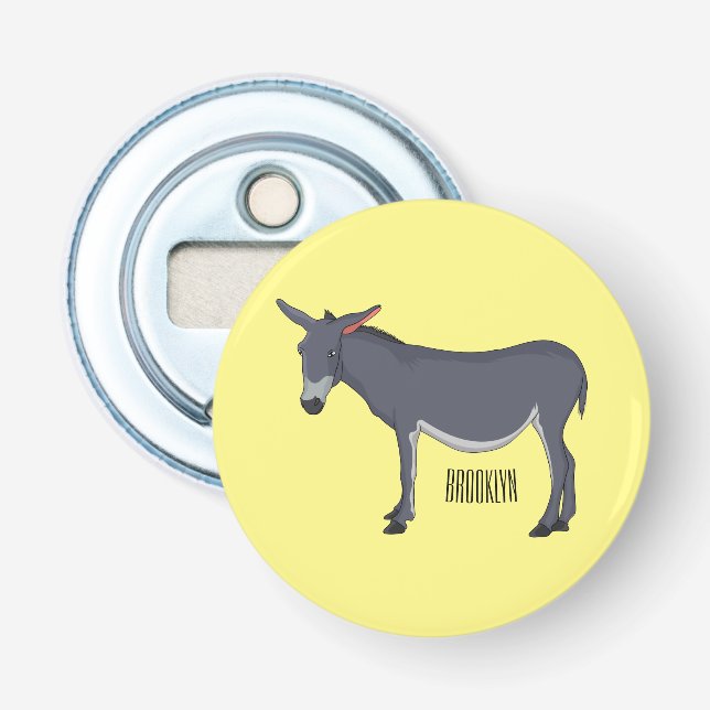 Abrebotellas Ilustracion personalizado de burro (Anverso)