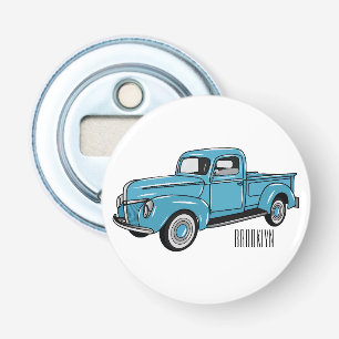 Abrebotellas Ilustracion personalizado de camioneta clásica