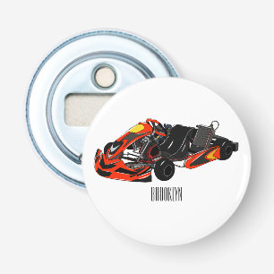 Abrebotellas Ilustracion personalizado de carreras de Kart