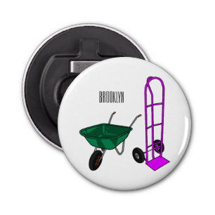 Abrebotellas Ilustracion personalizado de carretillas y carrito