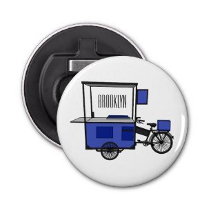 Abrebotellas Ilustracion personalizado de carrito de alimentos