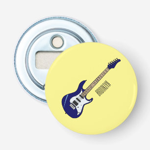 Abrebotellas Ilustracion personalizado de guitarra eléctrica