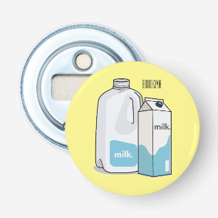 Abrebotellas Ilustracion personalizado de leche