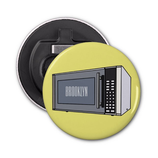 Abrebotellas Ilustracion personalizado de microondas (Anverso)