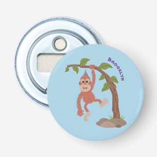 Abrebotellas Ilustracion personalizado de orangután bebé feliz