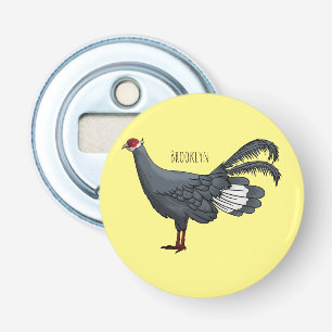 Abrebotellas Ilustracion personalizado de pájaro de orejas azul