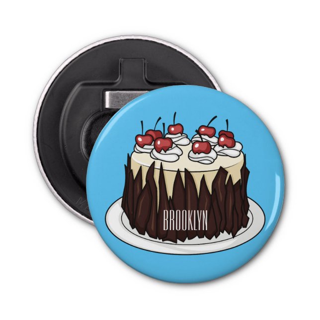 Abrebotellas Ilustracion personalizado de pasteles de la Selva  (Anverso)