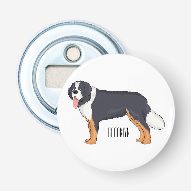 Abrebotellas Ilustracion personalizado de perro de montaña de B (Anverso)