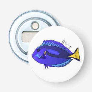 Abrebotellas Ilustracion personalizado de pescado tang azul