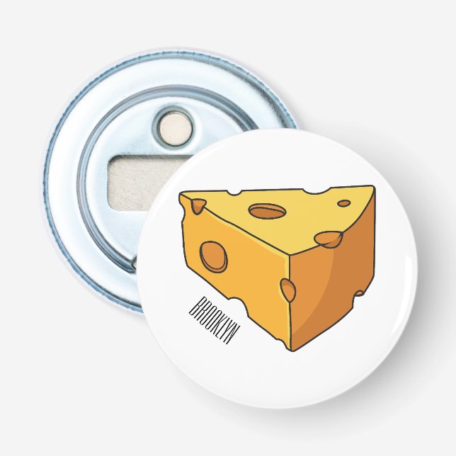 Abrebotellas Ilustracion personalizado de queso (Anverso)