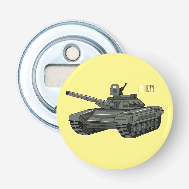 Abrebotellas Ilustracion personalizado de tanques (Anverso)