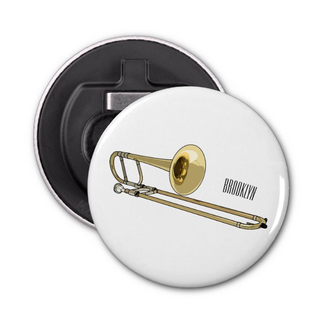 Abrebotellas Ilustracion personalizado de Trombone (Anverso)