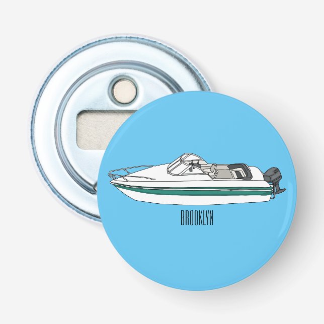 Abrebotellas Ilustracion personalizado en motocicleta (Anverso)