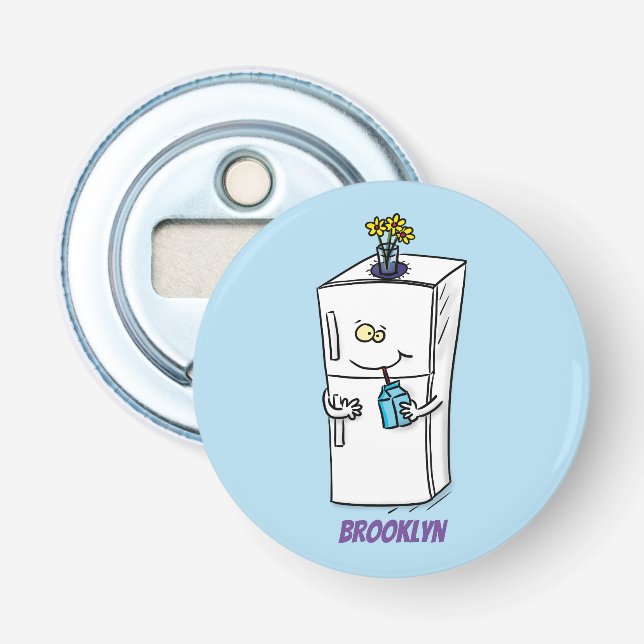 Abrebotellas Ilustracion personalizado frigorífico divertido (Anverso)
