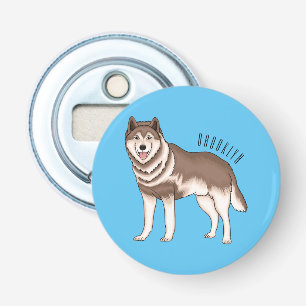 Abrebotellas Ilustracion personalizado husky siberiano