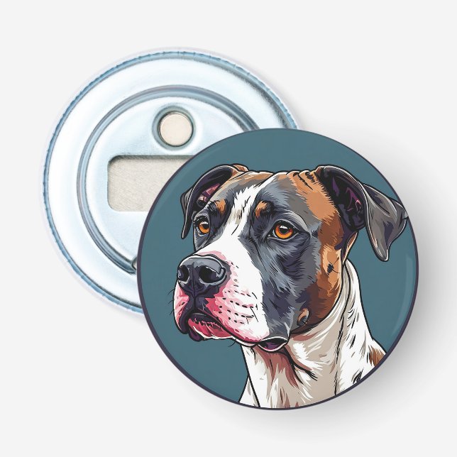 Abrebotellas Ilustración Vectorial de Perro (Anverso)