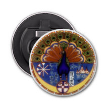 imán de muestra de pavo real