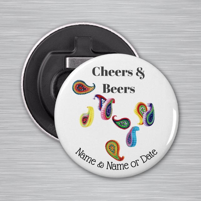 Abrebotellas Imán de Paisley Quilled Personalizado de 2.25" (Subido por el creador)