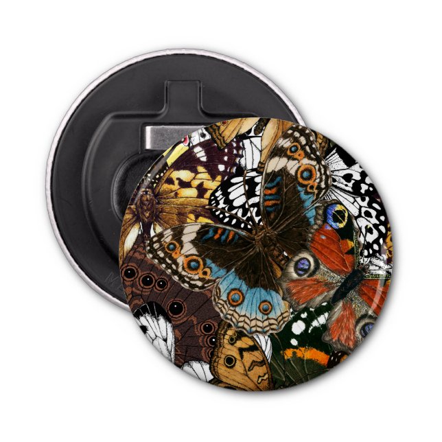 Abrebotellas Impresión animal. Las alas de mariposa. (Anverso)