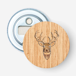 Abrebotellas Impresión de granos de madera clara de la cabeza 